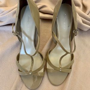 Nine West T-Strap Beige Heels